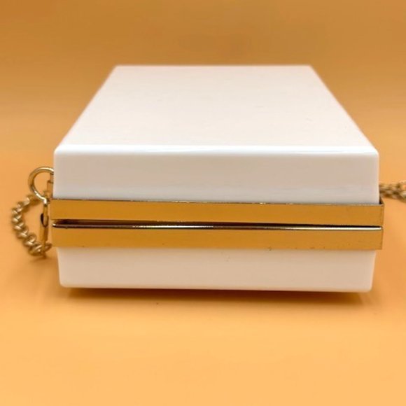 Christina Greene Pink and White Evening Clutch - Picture 5 of 6